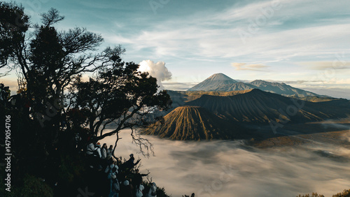 Canvas Print sunset in the mountains