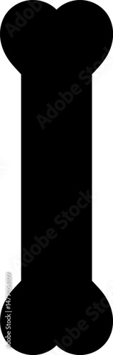 silhouette of bone. Bone icon vector illustration