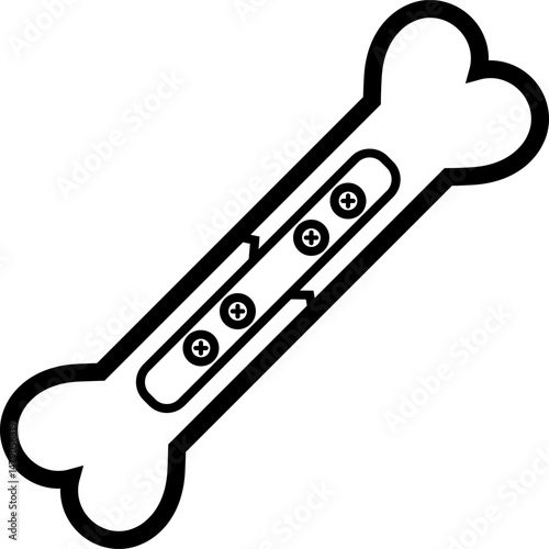 Bone icon vector illustration