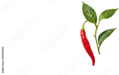 Red pepper on transparent or white background