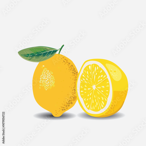 Lemon fruit illustration isolated EPS Vector