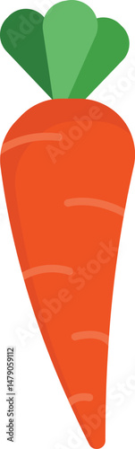 Carrot icon in flat style. Carrot icon isolated