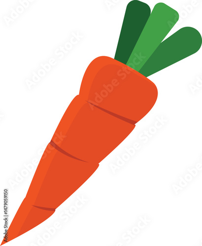 Carrot vector illustration. Carrot flat icon
