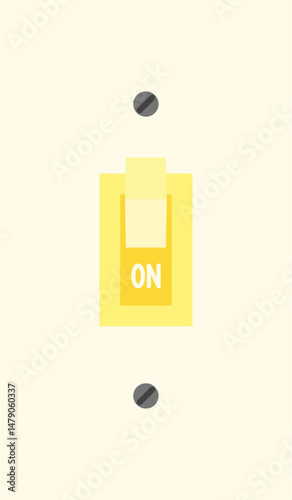 Vector illustration of light switch. Light switch icon in flat style