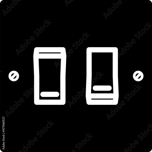 Silhouette of light switch. Light switch icon