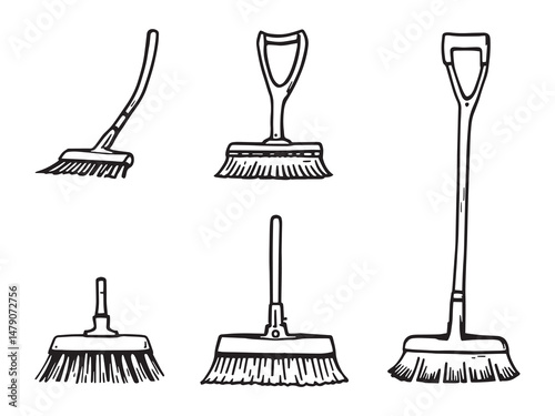 Screed Construction Tool Line Icons