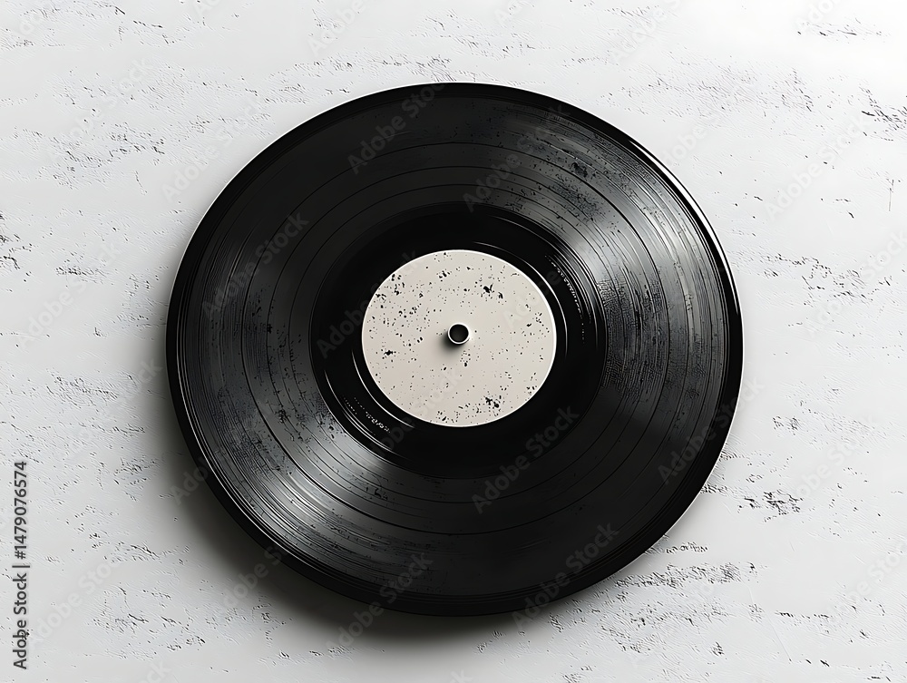 Obraz premium Vinyl Record on Marble