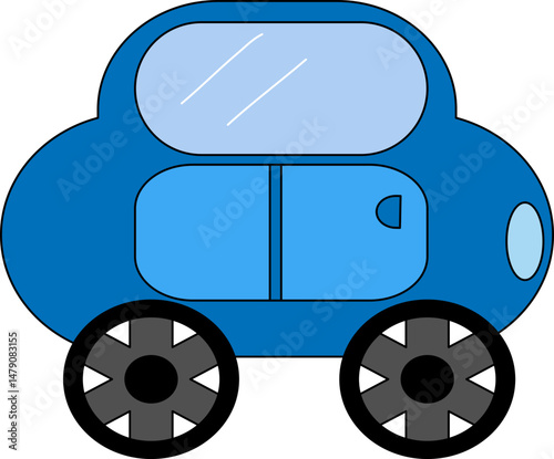 blue car