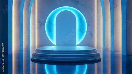 blue light bulb photo
