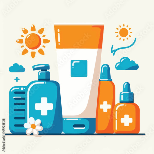 sunscreen, skin, cream, sun, sunblock, lotion, protection, care, summer, tan, vacation, suntan, cosmetic, woman, holiday, beach, body, face, spf, skincare, sunny, health, beauty, sunbathing, travel, p