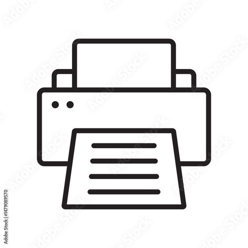Printer icon. Printer line icon.