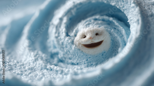 Whimsical Ice Cream Face: A...