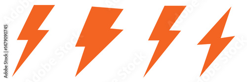 Lightning icon set. electric icon vector. power icon. energy sign