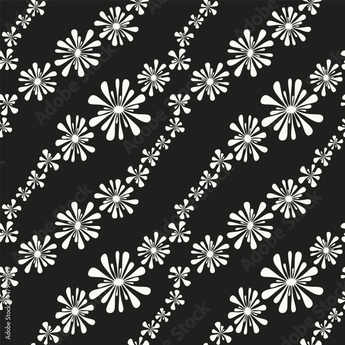 Vector seamless pattern. Modern repeating floral texture. Fancy print with stylized flowers. Can be used as swatch for illustrator.
