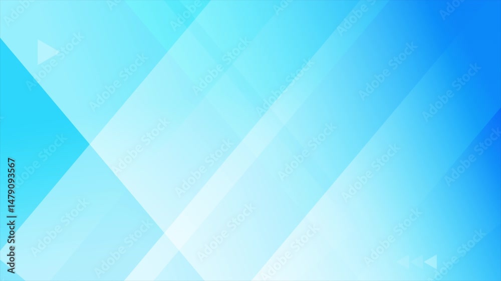 Abstract blue geometric background with light diagonal lines and transparent overlapping shapes. Perfect for modern presentation, motion graphics, or digital media projects