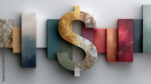 Dollar sign with Texture: A...