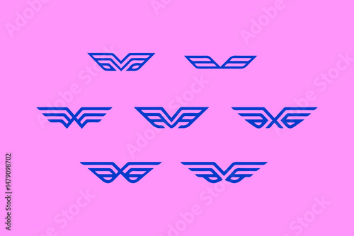 Stylized wing designs showcase elegance and creativity with vibrant colors