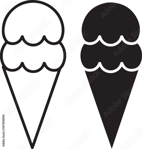 Classic Ice Cream Cone Silhouette Design

Double Scoop Ice Cream Vector Art

Ice Cream Sundae with Cherry Silhouette

Popsicle and Ice Cream Bar Vector Scene

Cute Ice Cream Character Silhouette