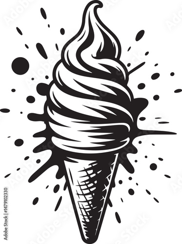 Classic Ice Cream Cone Silhouette Design

Double Scoop Ice Cream Vector Art

Ice Cream Sundae with Cherry Silhouette

Popsicle and Ice Cream Bar Vector Scene

Cute Ice Cream Character Silhouette