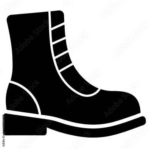 Boot icon vector silhouette 