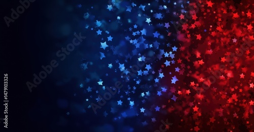 Colorful falling stars graphic design background.