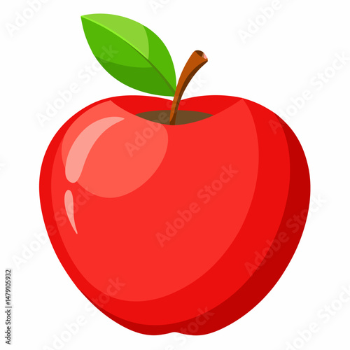 red apple vector illustration