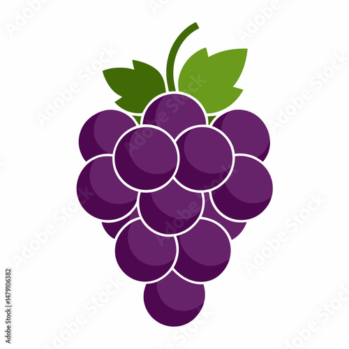 grapes isolated on white background