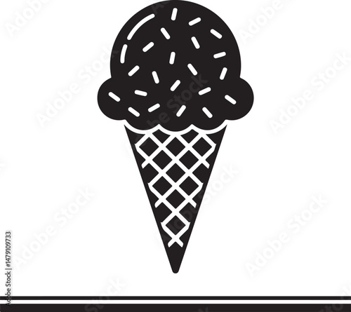 Classic Ice Cream Cone Silhouette Design

Double Scoop Ice Cream Vector Art

Ice Cream Sundae with Cherry Silhouette

Popsicle and Ice Cream Bar Vector Scene

Cute Ice Cream Character Silhouette