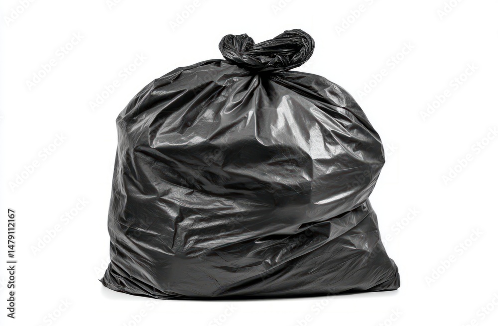 Contain Trash Securely, Black Garbage Bag Holding Refuse Tightly Sealed for Responsible Waste Disposal Today Contain Trash Securely, Black Garbage Bag Holding Refuse Tightly Sealed for Responsible Waste Disposal Today