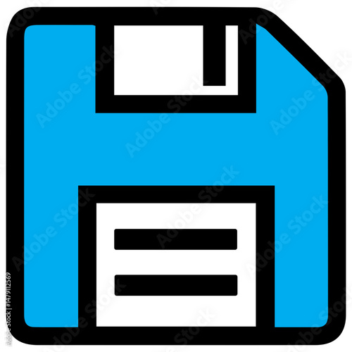 save file icon blue