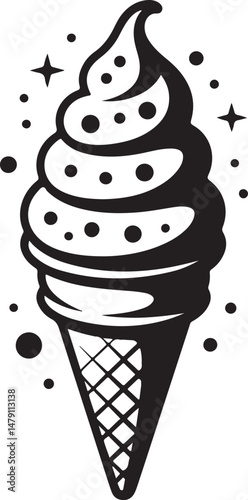 Classic Ice Cream Cone Silhouette Design

Double Scoop Ice Cream Vector Art

Ice Cream Sundae with Cherry Silhouette

Popsicle and Ice Cream Bar Vector Scene

Cute Ice Cream Character Silhouette