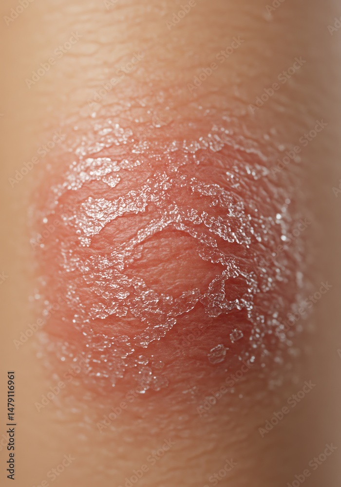 Fototapeta premium Sunburned Skin: Close-Up of Dry, Peeling Texture