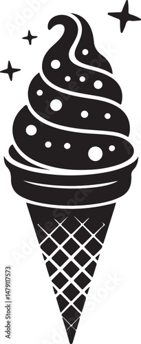 Classic Ice Cream Cone Silhouette Design

Double Scoop Ice Cream Vector Art

Ice Cream Sundae with Cherry Silhouette

Popsicle and Ice Cream Bar Vector Scene

Cute Ice Cream Character Silhouette