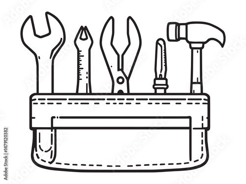 Tool Belt Minimal Outline Collection