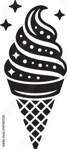 Classic Ice Cream Cone Silhouette Design

Double Scoop Ice Cream Vector Art

Ice Cream Sundae with Cherry Silhouette

Popsicle and Ice Cream Bar Vector Scene

Cute Ice Cream Character Silhouette