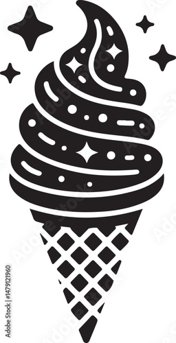 Classic Ice Cream Cone Silhouette Design

Double Scoop Ice Cream Vector Art

Ice Cream Sundae with Cherry Silhouette

Popsicle and Ice Cream Bar Vector Scene

Cute Ice Cream Character Silhouette