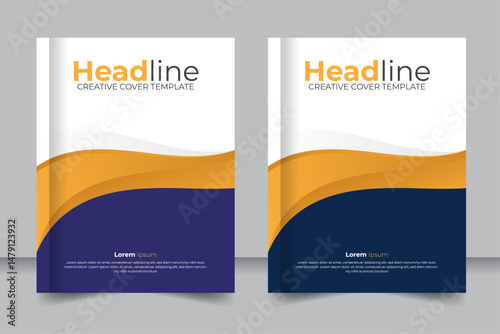 Simple and Elegant Business Book Cover Branding Template, Corporate Book Cover Design for Company