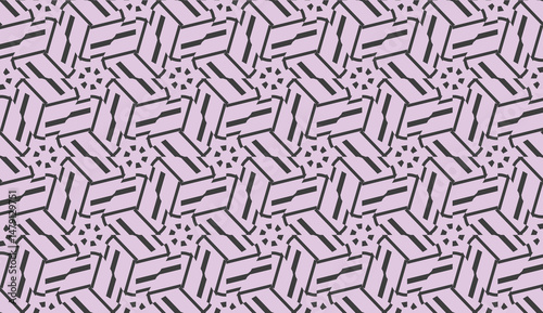 Vector illustration. For your business, presentation, fashion print. Pattern with abstract illusion triangles