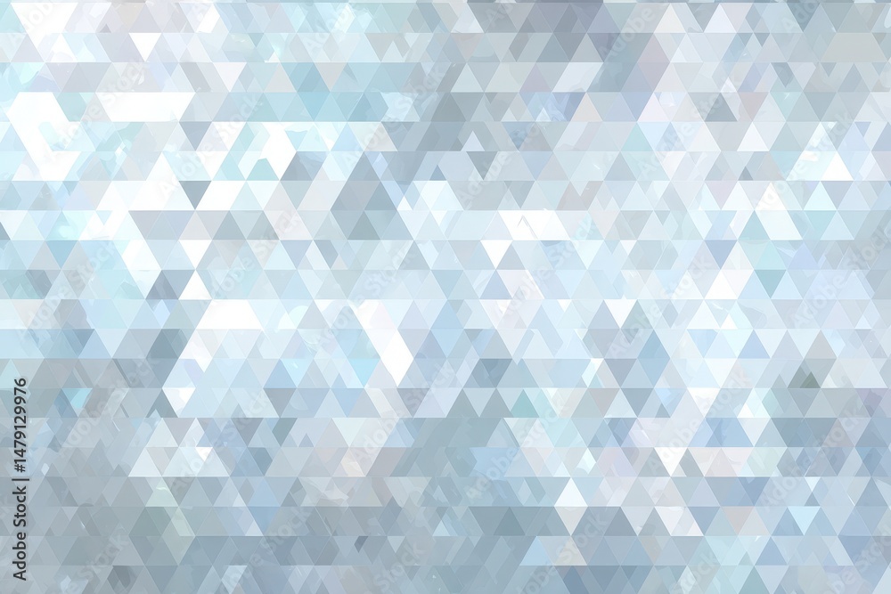 Fototapeta premium Abstract geometric pattern of light gray and white triangles.