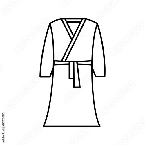 Bathrobe icon on white background