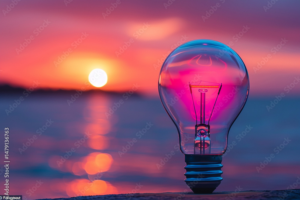 Glowing Light Bulb Symbolizing a Bright Idea on Minimalist Background
Glowing Light Bulb Symbolizing a Bright Idea on Minimalist Background