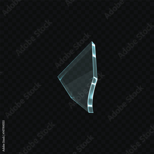 Vector illustration of a shard of broken glass or ice