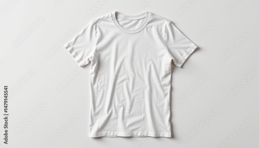 Classic white tshirt on white background, a blank for your designs plain Classic white tshirt on white background, a blank for your designs plain