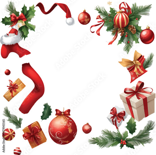 Festive Watercolor Christmas Decorations and Gifts