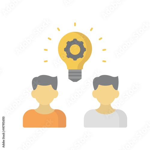 Brainstorming Vector icon which can easily modify or edit