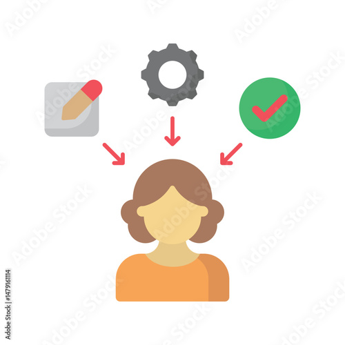 Skill development Vector icon which can easily modify or edit