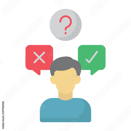 Conclusion Vector icon which can easily modify or edit