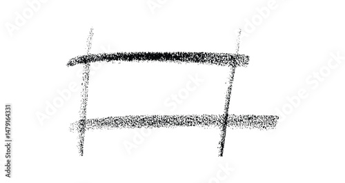 Charcoal Frame Sketch, Grunge Rectangle Border Texture Drawing