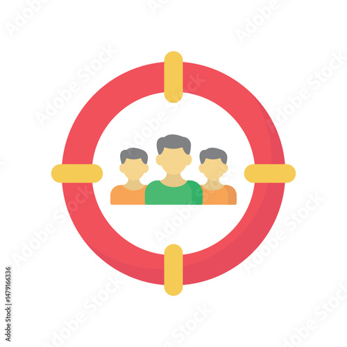 Target audience Vector icon which can easily modify or edit
