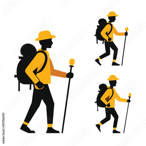 Minimal Hiking Vector Set with Centered Silhouettes